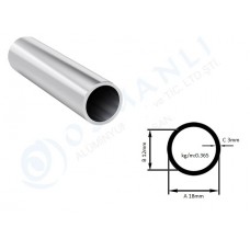 Alüminyum Boru Dış Çap 18mm X Et Kalınlık 2,5mm